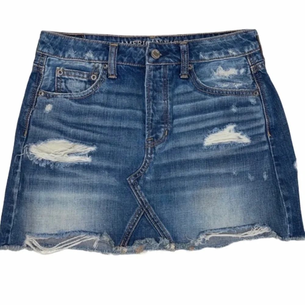 American Eagle Outfitters Destructed Jean Skirt 4